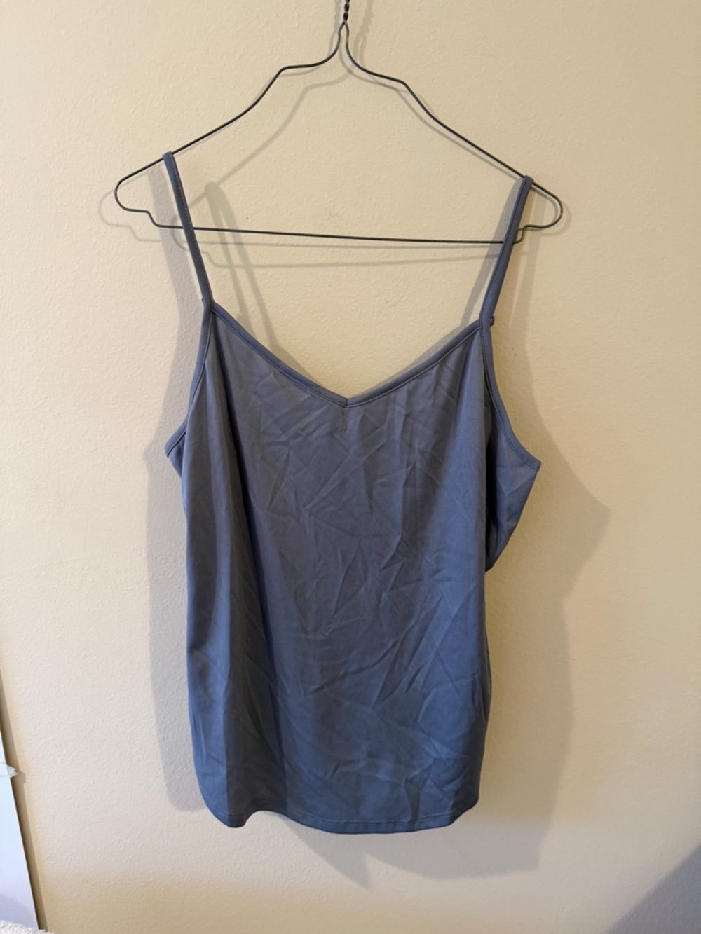 INC International Concepts Slate Blue V-Neck Adjustable-Strap Camisole